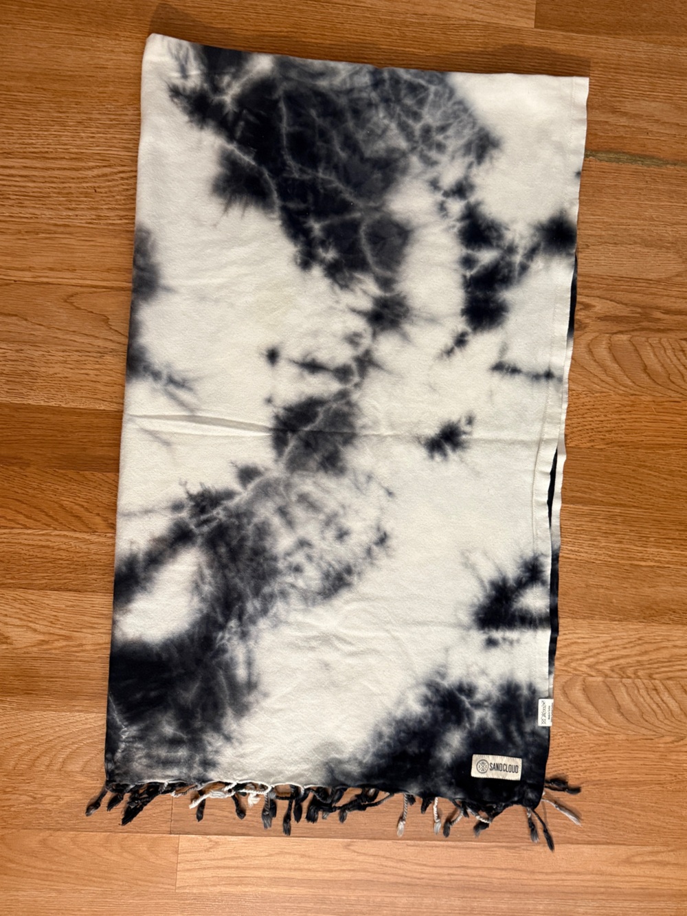 Black Acid Wash Beach Towel - Sandcloud